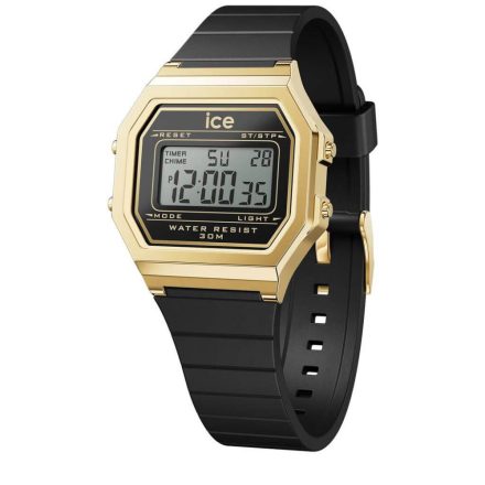 ICE digit retro - Fekete arany, női karóra - 32 mm (022064)