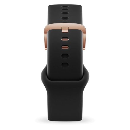 ICE smart 1.0 és 2.0, 1,96 - Fekete, rozé arany szilikon szíj - (022283)