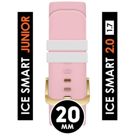 ICE smart junior 2.0, 1,70 - Rózsaszín, arany szilikon szíj - 022316)