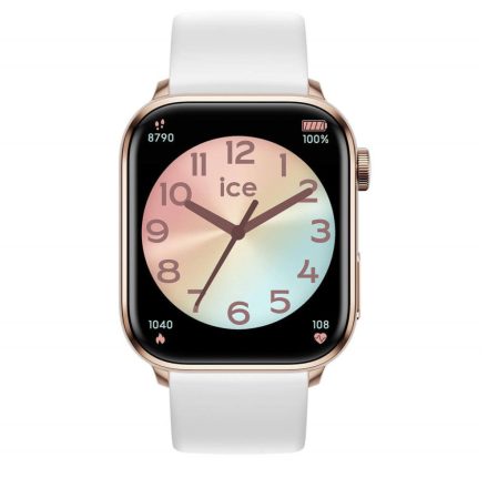 ICE Smart 2.0 - 1.96 AMOLED - Rozé arany, fehér női okosóra - 39 mm (022537)