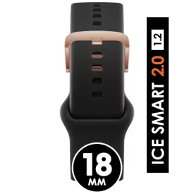  ICE smart 2.0, 1.2 - Fekete, rozé arany szilikon szíj - (023436)