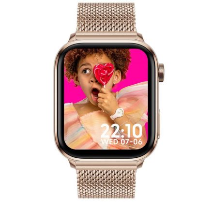 ICE Smart 3.0 - 1.78 AMOLED - GPS - Rozé arany milanese szíjas, női okosóra - 36 mm (024304)