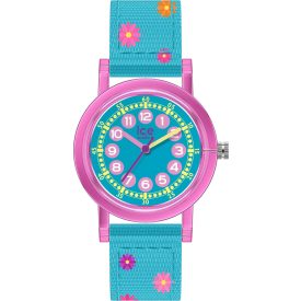   ICE learning - Rózsaszín virágok, gyerek karóra - 28 mm - (024497)