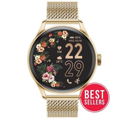 ICE Smart 2.0 - 1.2 kerek AMOLED - Arany milanese szíjas, női okosóra - 39 mm (024655)