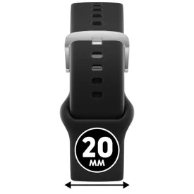   ICE smart 2.0, 1.7 és ICE 3.0 - Fekete, ezüst szilikon szíj - (025043)