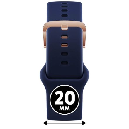 ICE smart 2.0, 1.7 és ICE 3.0 - Kék, rozé arany szilikon szíj - (025087)