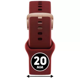   ICE smart 2.0, 1.7 és ICE 3.0 - Piros, rozé arany szilikon szíj - (025088)