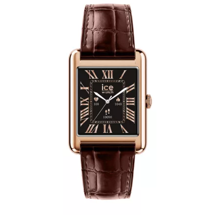 ICE Smart TK 2.0 - 1.41 AMOLED - Rozé arany barna bőr szíjas,  női okosóra - 32 mm (025382)
