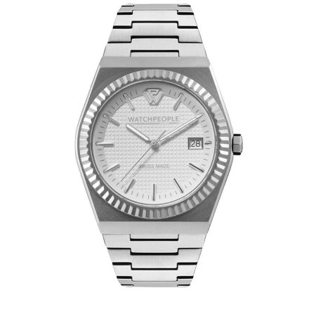 WATCHPEOPLE WP1 - Ezüst, fehér, unisex karóra - 41 mm - (700388)