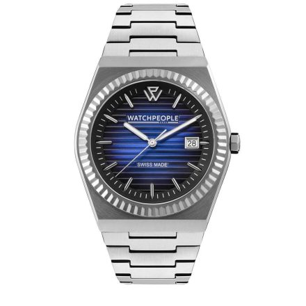 WATCHPEOPLE WP1 - Ezüst, kék, unisex karóra - 41 mm - (700389)
