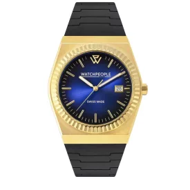   WATCHPEOPLE WP1 - Arany, fekete, kék, unisex karóra - 41 mm - (700396)