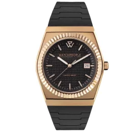   WATCHPEOPLE WP1 - Rozé arany, fekete, unisex karóra - 41 mm - (700401)