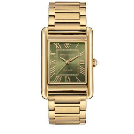 WATCHPEOPLE WP6 - Arany, olíva zöld, női karóra - 27 mm - (700712)