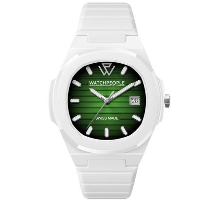 WATCHPEOPLE WP7 - Fehér, zöld, unisex karóra - 43 mm - (700932)
