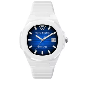   WATCHPEOPLE WP7 - Fehér, kék, unisex karóra - 43 mm - (700933)