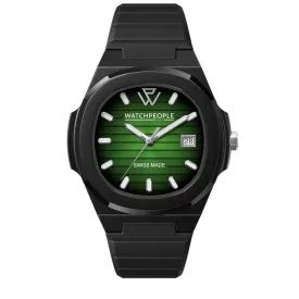   WATCHPEOPLE WP7 - Fekete, zöld, unisex karóra - 43 mm - (700934)