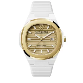   WATCHPEOPLE WP7 - Fehér, arany, női karóra - 43 mm - (700936)