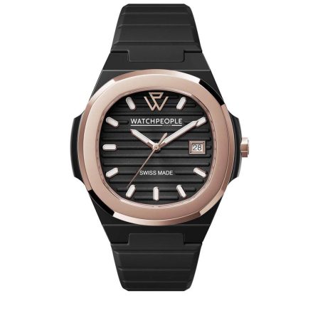 WATCHPEOPLE WP7 - Fekete, rozé arany, női karóra - 43 mm - (700938)