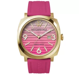   WATCHPEOPLE WP2 - Feltűnő rózsaszín, női karóra - 45 mm - (700985)