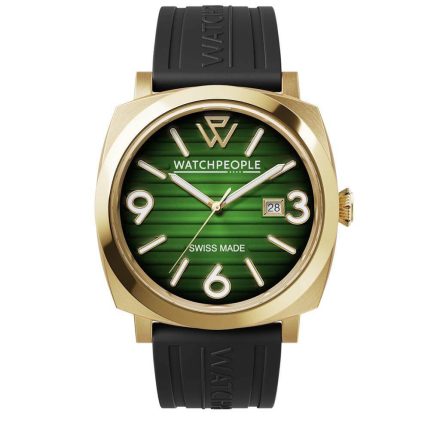 WATCHPEOPLE WP2 - Fekete, zöld, arany, férfi karóra - 45 mm - (700988)