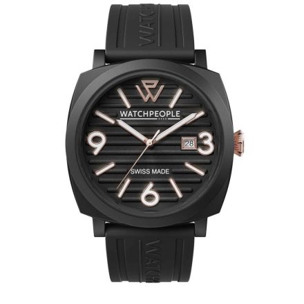 WATCHPEOPLE WP2 - Fekete, rozé arany, kék, férfi karóra - 45 mm - (700994)
