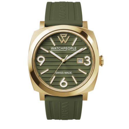WATCHPEOPLE WP2 - Időtlen zöld, arany, kék, férfi karóra - 45 mm - (700999)