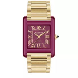   WATCHPEOPLE WP6 - Arany, mély bordó,  női karóra - 27 mm - (701063)