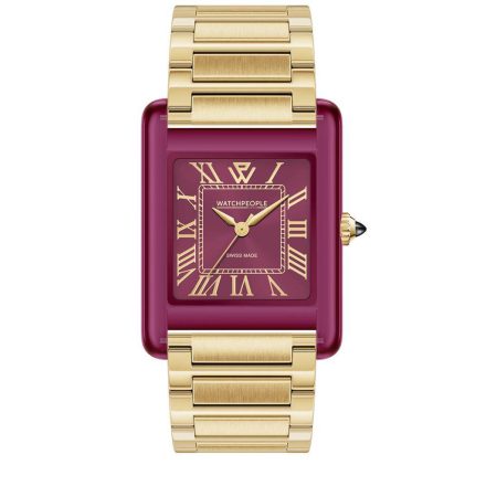 WATCHPEOPLE WP6 - Arany, mély bordó,  női karóra - 27 mm - (701063)