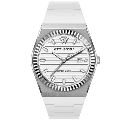 WATCHPEOPLE WP1 - Fehér, ezüst, unisex karóra - 41 mm - (701170)
