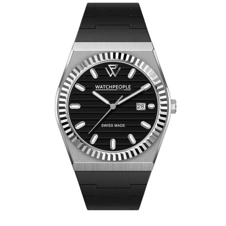 WATCHPEOPLE WP1 - Fekete, ezüst, unisex karóra - 41 mm - (701171)