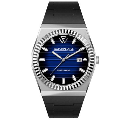 WATCHPEOPLE WP1 - Ezüst, fekete, kék, unisex karóra - 41 mm - (701172)