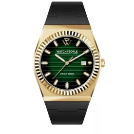   WATCHPEOPLE WP1 - Arany, fekete, zöld, unisex karóra - 41 mm - (701197)