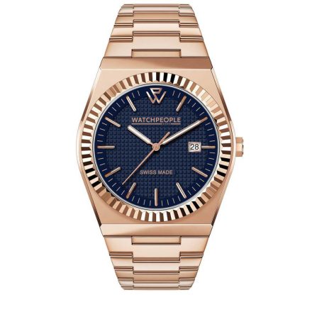 WATCHPEOPLE WP1 - Rozé arany, kék, unisex karóra - 41 mm - (701200)
