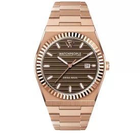   WATCHPEOPLE WP1 - Rozé arany, barna, unisex karóra - 41 mm - (701201)