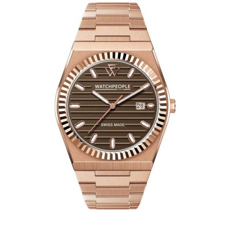 WATCHPEOPLE WP1 - Rozé arany, barna, unisex karóra - 41 mm - (701201)
