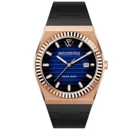   WATCHPEOPLE WP1 - Rozé arany, fekete, kék, unisex karóra - 41 mm - (701206)