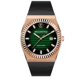   WATCHPEOPLE WP1 - Rozé arany, fekete, zöld, unisex karóra - 41 mm - (701207)