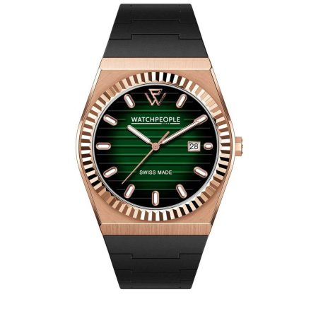 WATCHPEOPLE WP1 - Rozé arany, fekete, zöld, unisex karóra - 41 mm - (701207)