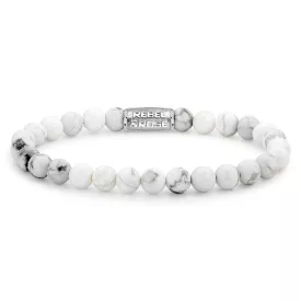   Rebel and Rose - Szűz fehér karkötő, unisex divatékszer - (RR-60016-S-XS)