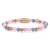 Rebel and Rose - Rózsaszín nyár hangulatok karkötő, unisex divatékszer - (RR-60055-G-XS)