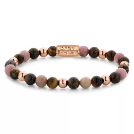   Rebel and Rose - Téli ragyogás, rozé arany karkötő, unisex divatékszer - (RR-60059-R-XS)