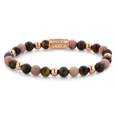 Rebel and Rose - Téli ragyogás, rozé arany karkötő, unisex divatékszer - (RR-60059-R-XS)