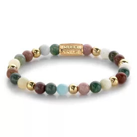   Rebel and Rose - Tavaszi ragyogás, arany  karkötő, unisex divatékszer - (RR-60077-G-XS)