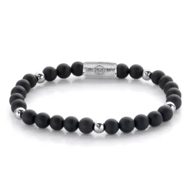   Rebel and Rose - Matt fekete Madonna  karkötő, unisex divatékszer - (RR-60079-S-XS)