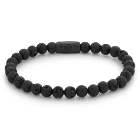   Rebel and Rose - Fekete hold karkötő, unisex divatékszer - (RR-60087-B-XS)