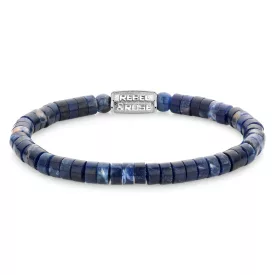   Rebel and Rose -Éjfélkék szeletek karkötő, unisex divatékszer - (RR-60102-S-S)