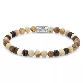   Rebel and Rose -Woodstock variációk karkötő, unisex divatékszer - (RR-60106-S-S)