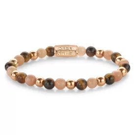   Rebel and Rose -Naplemente strand féldrágaköves karkötő, unisex divatékszer - (RR-60130-R-XS)